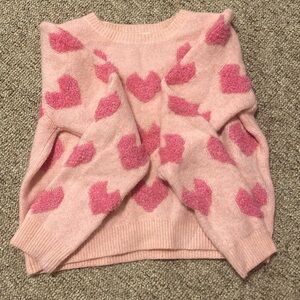 Boutique sweater with hearts